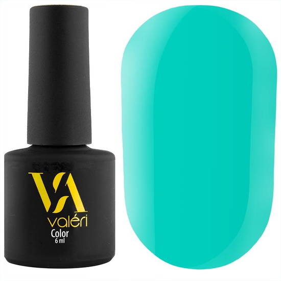 Гель-лак Valeri №048 (яскравий бірюзовий, емаль), 6 мл