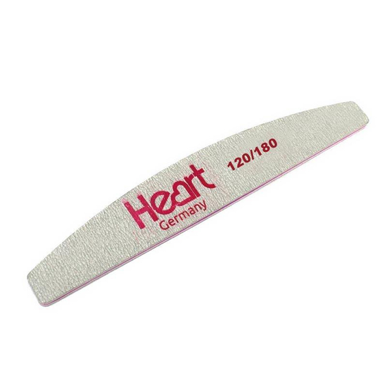 Пилка для ногтей Heart 120/180 Half, Абразивность: 120/180