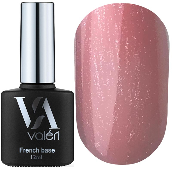 Valeri French base №002 (світло-рожевий із сріблястим мікроблиском), 12 мл, Об`єм: 12 мл, Колір: 002