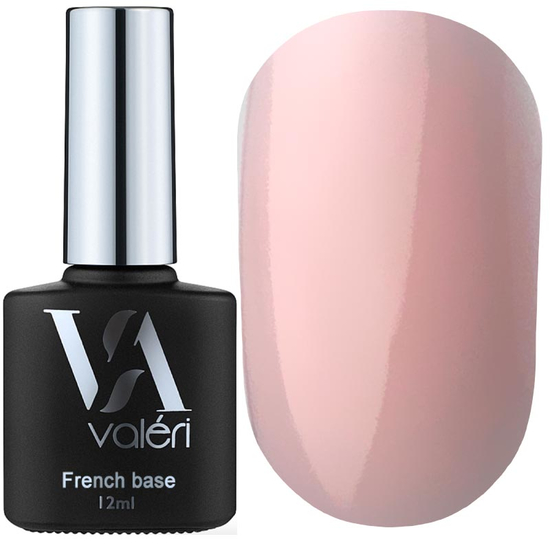 Valeri French base №007 (вершково-рожевий, емаль), 12 мл, Об`єм: 12 мл, Колір: 007
