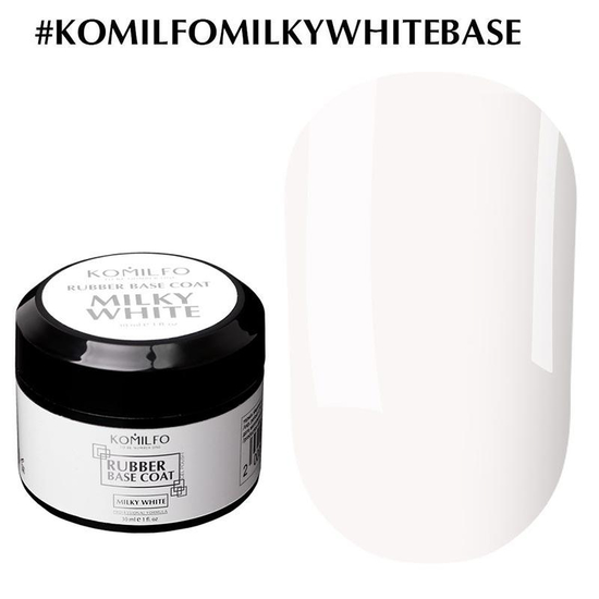Komilfo Milky White Base, круглая, 30 мл, Объем: 30 мл банка