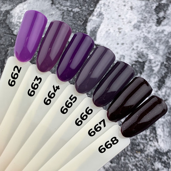 Гель-лак MOON FULL Autum - Winter №666 (Дымчатый баклажан), 8 мл3