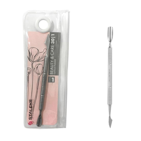 Лопатка манікюрна STALEKS BEAUTY & CARE 30 TYPE 1 (округлений пушер + топірець) PBC-30/1