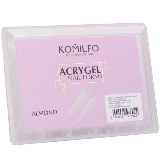 Komilfo Top Nail Forms, Almond - Верхні форми для нарощування, мигдаль, 120 шт, Розмір: Almond