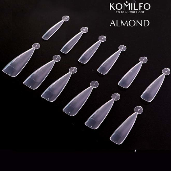 Komilfo Top Nail Forms, Almond - Верхні форми для нарощування, мигдаль, 120 шт, Розмір: Almond2