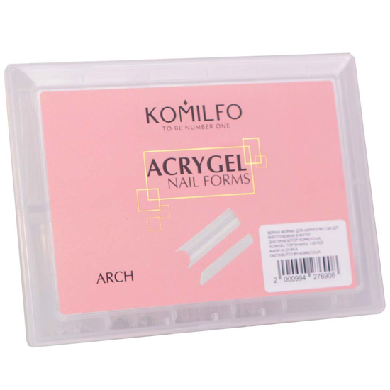Komilfo Top Nail Forms, Arch - Верхние формы для наращивания, арочные, 120 шт, Размер: Arch