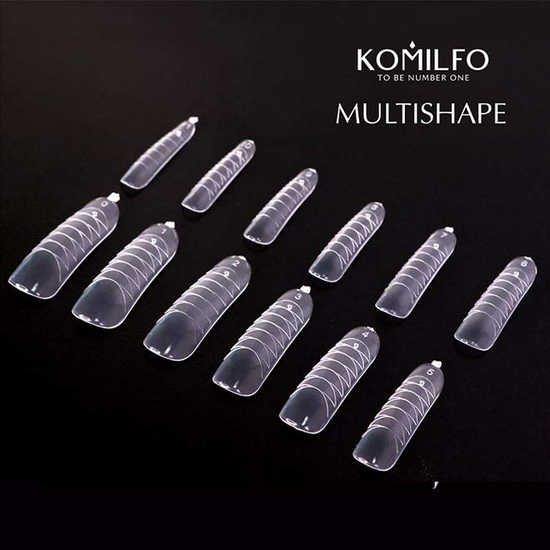 Komilfo Top Nail Forms, Multishape - Верхні форми для нарощування, універсальні, 120 шт, Розмір: Multishape2