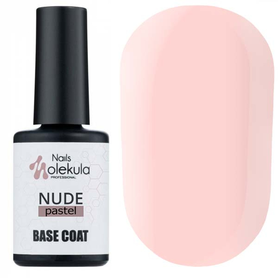 Molekula Rubber Base Nude - Pastel - камуфляжная база (светло-розовый, эмаль), 12 мл, Цвет: Pastel
