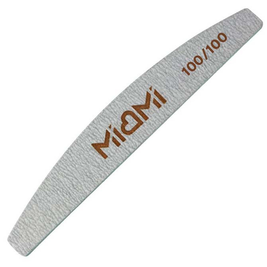 Пилка для ногтей MIAMI 100/100 Half Titan, Абразивность: 100/100