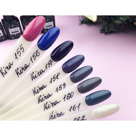 Гель-лак Kira Nails №159 (приглушений сіро-синій, емаль), 6 мл3