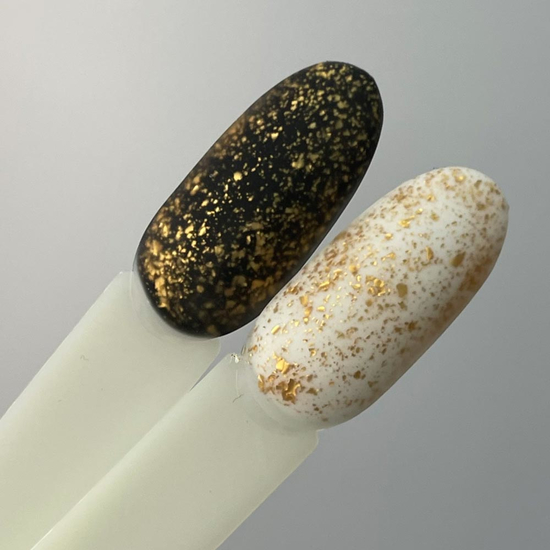 ART Shell Top Gold — топ для гель-лака с золотыми хлопьями, 10 мл, Цвет: Gold4