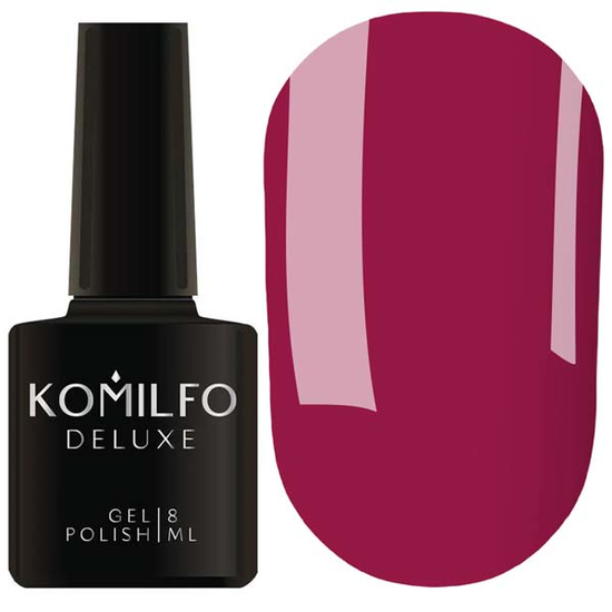 Гель-лак Komilfo Deluxe Series D091 (пурпурно-розовый, эмаль), 8 мл