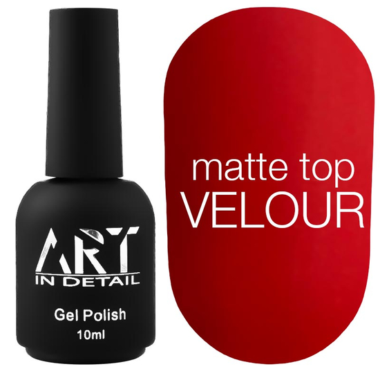 ART Matte Top Velour, матовый топ без ЛС для гель-лака, 10 мл