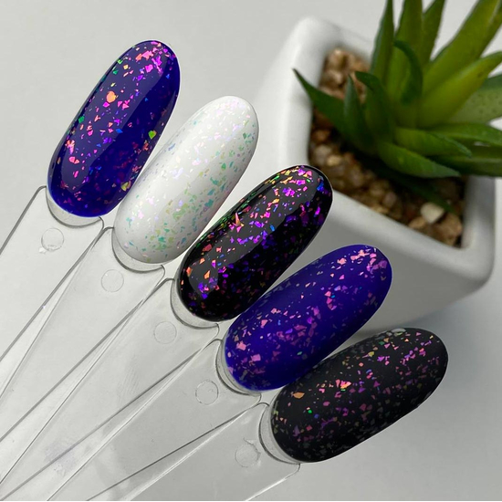 ART No Wipe Chameleon Top 002 - топ без липкого слоя с хлопьями единорог, 10 мл, Цвет: 0023