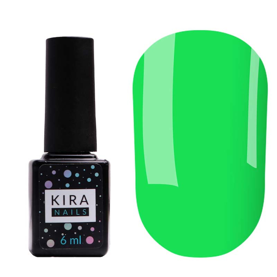 Гель-лак Kira Nails №184 (цукерково-зелений, емаль), 6 мл