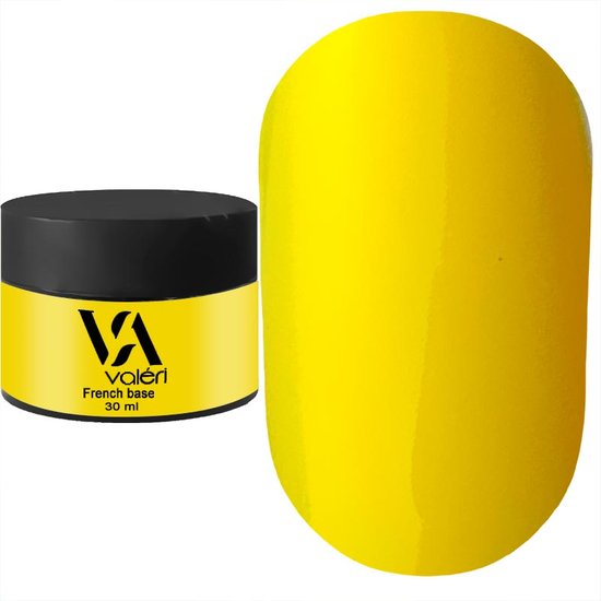 Valeri French base neon №043 (яскраво-жовтий, неон), 30 мл, Об`єм: 30 мл, Колір: 043