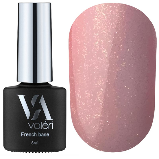 Valeri French base №001 (світло-рожевий із золотистим мікроблиском), 6 мл, Об`єм: 6 мл, Колір: 001