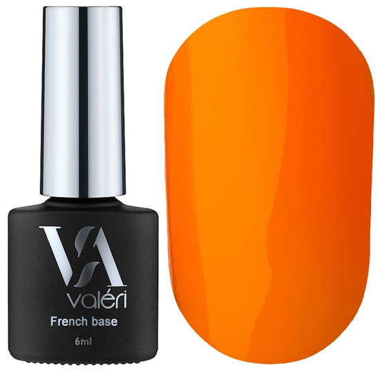 Valeri French base neon №037 (неоновий апельсин), 6 мл, Об`єм: 6 мл, Колір: 037