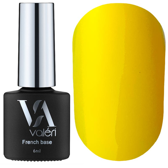Valeri French base neon №043 (яскраво-жовтий, неон), 6 мл, Об`єм: 6 мл, Колір: 043