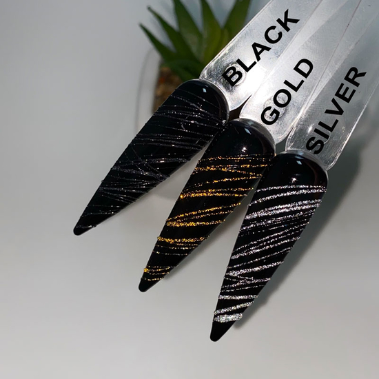 Гель Павутинка світловідбивна ART Reflective Spider Gel Black, 5 мл, Колір: Black2
