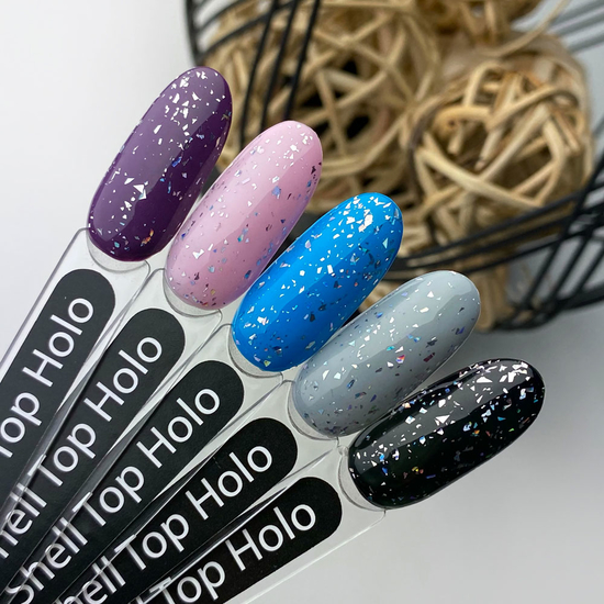 ART Shell Top HOLO — топ для гель-лака с голлограмными хлопьями, 10 мл, Цвет: Holo3