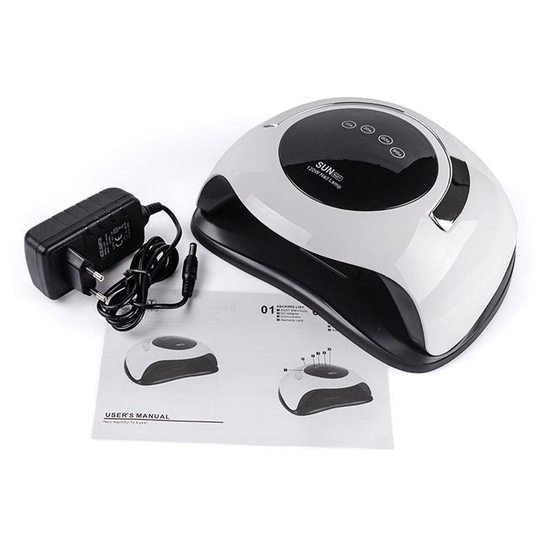 LED + UV лампа SUN BQ-5T WHITE 120 вт з ручкою3