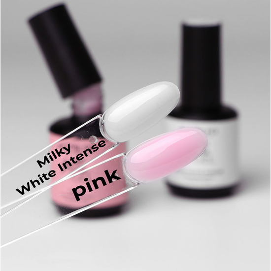 Komilfo Bottle Gel Milky White Intense с кисточкой, 15 мл, Цвет: Milky White Intense4