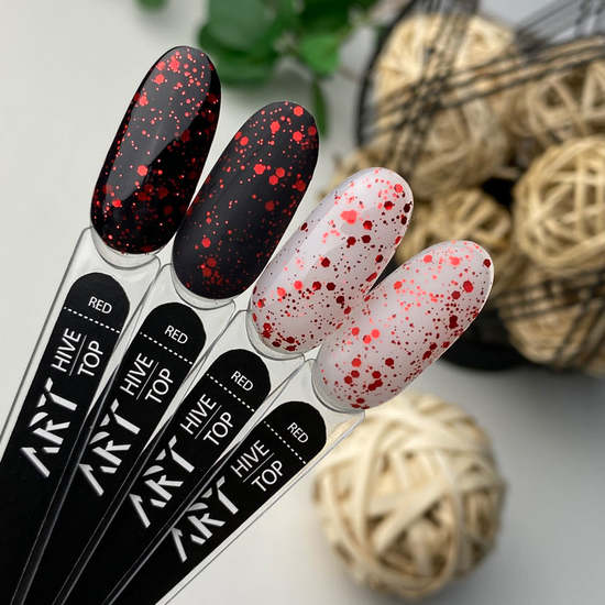 ART Hive Top Red - топ с шестигранниками без липкого слоя, 10 мл, Цвет: Red3