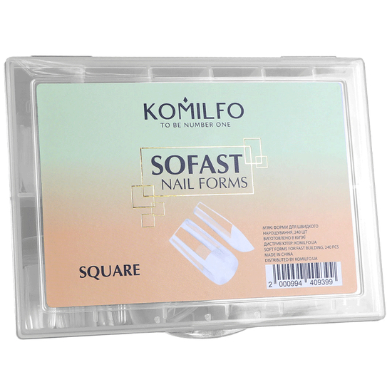 Komilfo Sofast Nail Forms Square, 240 шт, Розмір: Square