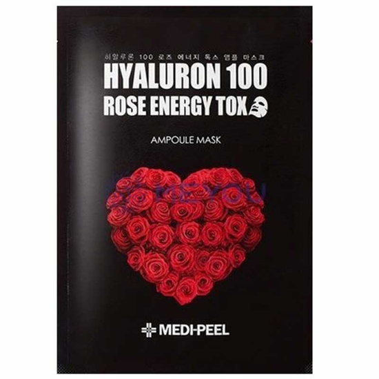 Ампульная омолаживающая маска с розой MEDI-PEEL Hyaluron 100 Rose Energy Tox 1 шт