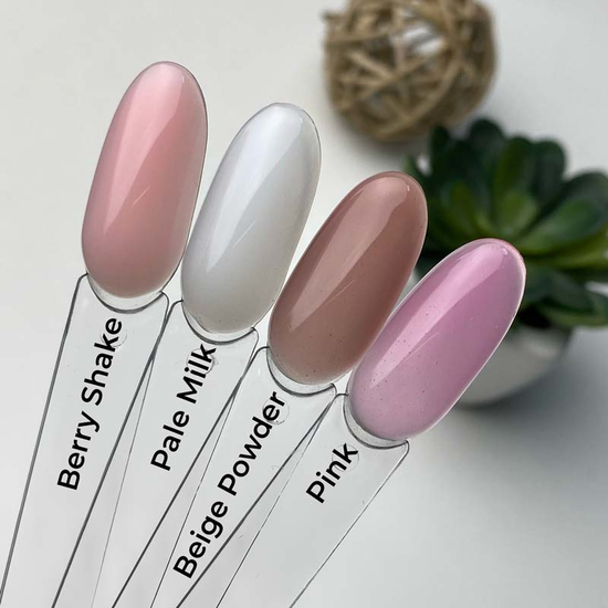 Molekula Euro Fiber Gel - Berry Shake - моделюючий гель-база (ніжно-рожевий, напівпрозорий), 12 мл, Колір: Berry Shake4