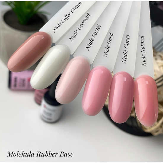 Molekula Rubber Base Nude - Natural - камуфляжна база (бежевий, емаль), 12 мл, Колір: Natural3