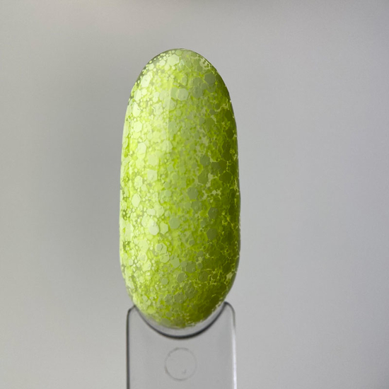 Гель-лак ART Bubble №B004 (напівпрозорий жовтий з білими пластівцями), 10 мл, Об`єм: 10 мл, Колір: B0043