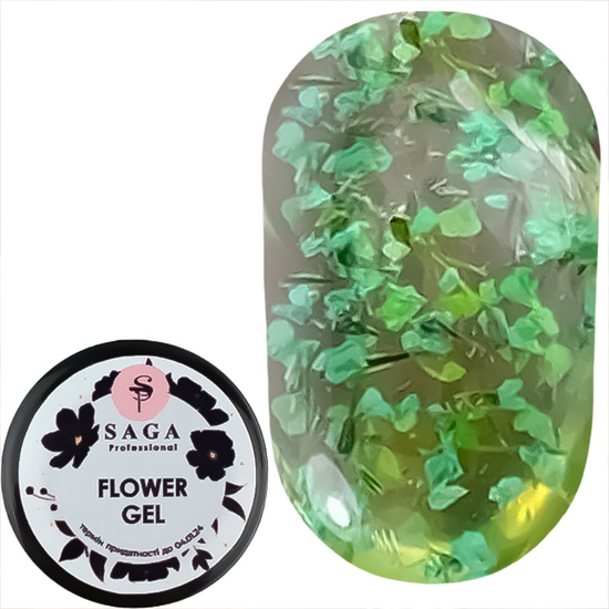 Гель SAGA Flower Fairy Gel №6 с сухоцветами, 5 мл, Колір: 6
