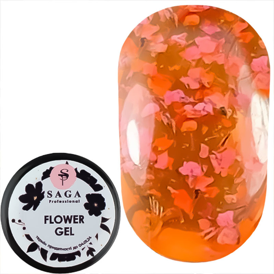 Гель SAGA Flower Fairy Gel №7 с сухоцветами, 5 мл, Цвет: 7
