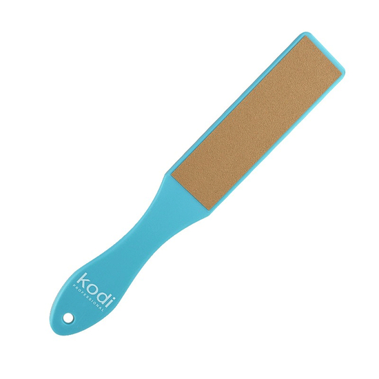 Пилка для педикюра Kodi Professional с голубой ручкой 120/180, цвет коричневый, Цвет: Коричневая, Абразивность: 120/180