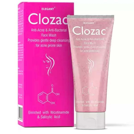 Очищуюча пінка із саліциловою кислотою Elegant Clozac Face Wash Anti Acne 60 мл