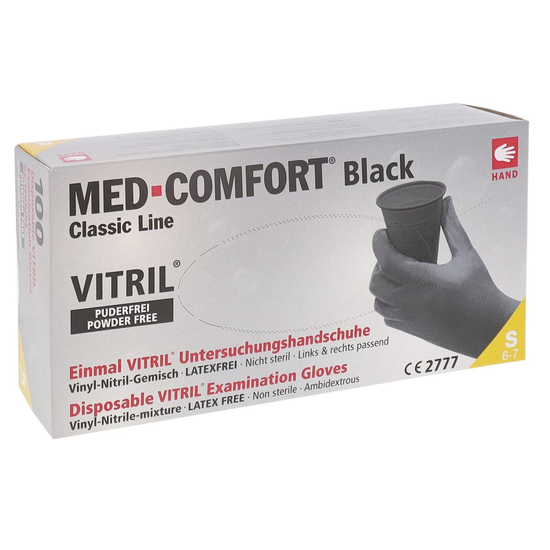 Перчатки винил-нитриловые Med-Comfort Vitril Black 100 шт, S