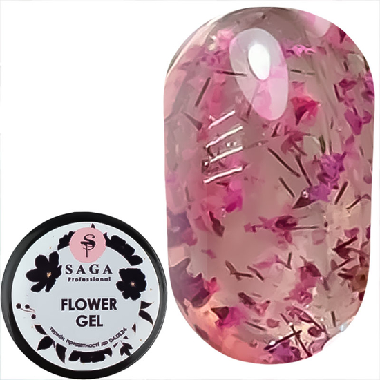 Гель SAGA Flower Fairy Gel №9 с сухоцветами, 5 мл, Все варианты для вариаций: 9

