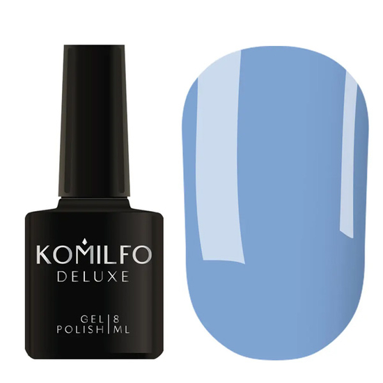 Гель-лак Komilfo Deluxe Series D132 (яркий голубой, эмаль), 8 мл