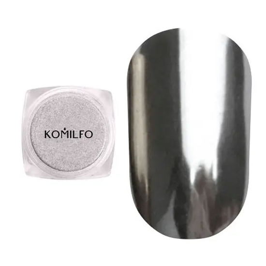 Komilfo Mirror Powder №001, серебро, 0,5 г