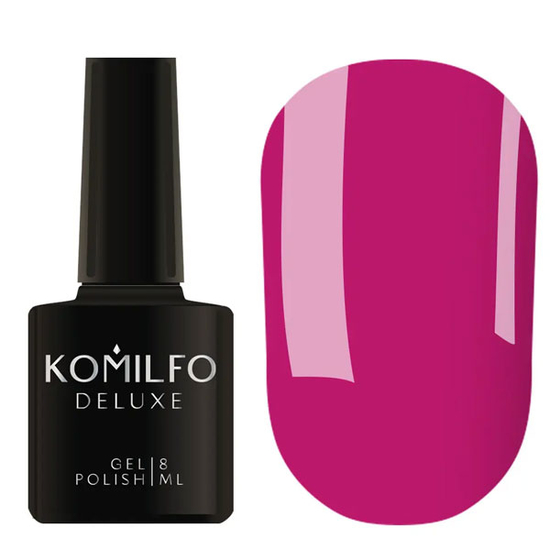 Гель-лак Komilfo Deluxe Series №D050 (рожева фуксія, емаль), 8 мл