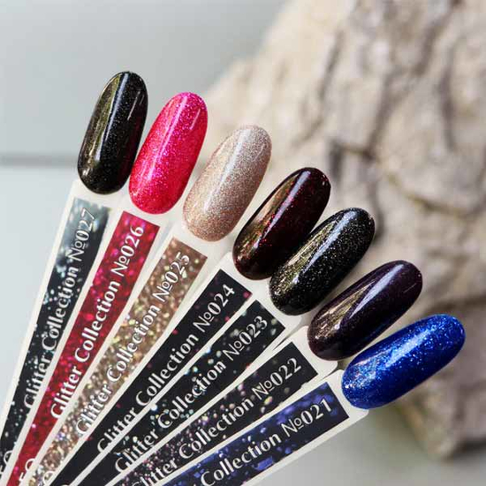 Гель-лак Komilfo DeLuxe Series №G023 (черный, серебристый микроблеск), 8 мл3