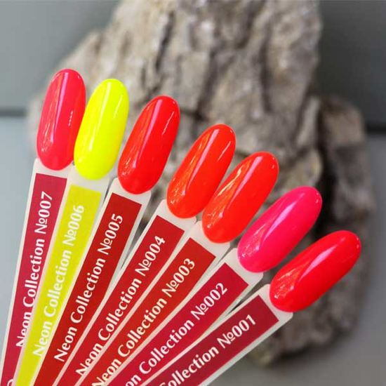 Гель-лак Komilfo DeLuxe Series №N007 (коралово-рожевий, неоновий), 8 мл, Колір: 007, Колір: Яскраво рожевий2