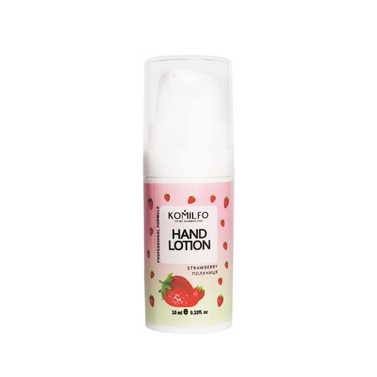 Komilfo Hand Lotion Strawberry - лосьйон для рук полуниця, 10 мл, Об`єм: 10 мл, Аромат: полуниця