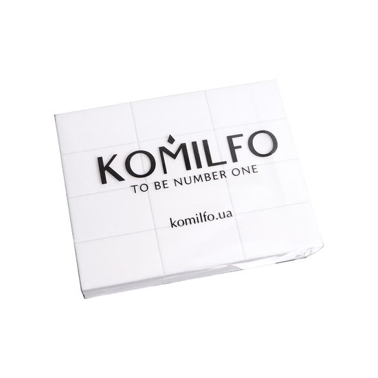 Шлифовщик для ногтей  Komilfo Medium 50*30*12 мм белый 120/120 (24 шт. в пачке)