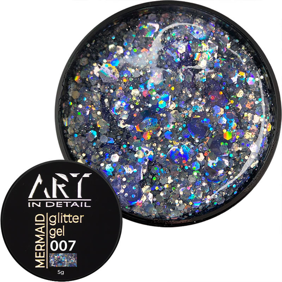 Гель с блестками ART Mermaid Glitter Gel №007, 5 мл, Цвет: 007