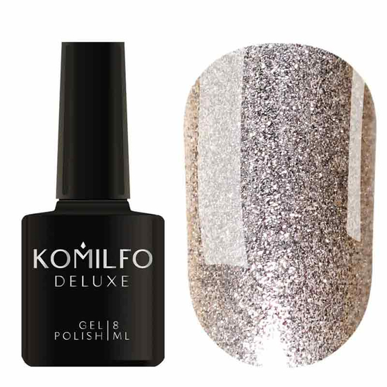 Гель-лак Komilfo DeLuxe Series №G010 (насичений, золотий мікроблиск), 8 мл