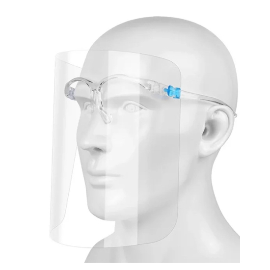 Маска для лица защитная с очками2