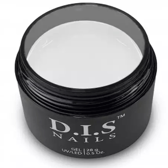 Гель для наращивания DIS Nails Hard Milky White, 28 г, Цвет: Milky White